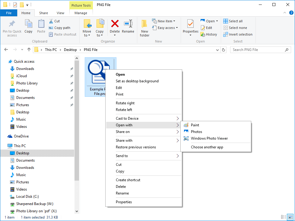 Change Edit File Association Windows 10